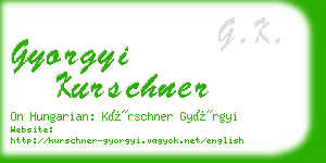 gyorgyi kurschner business card